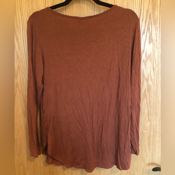 a.gain Women’s L Rust Long-sleeved Top - Picture 3 of 4